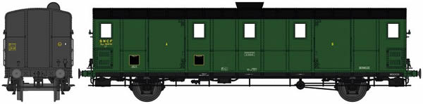 REE Modeles VB-111S - French SNCF Luggage Car OCEM 29, black roof, Cushion wheelboxes, Ep IIIA- DCC Sound